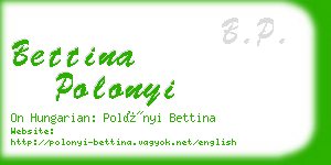 bettina polonyi business card